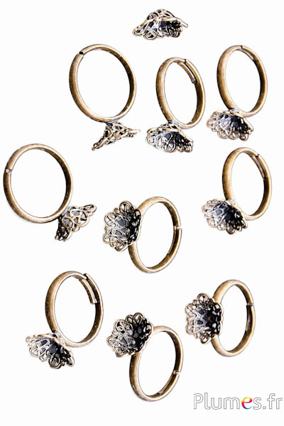 Ringbasissen - diam. 17 mm - brons